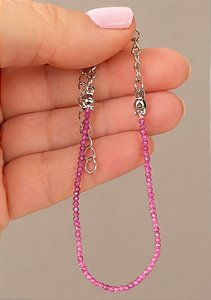 Pulseira Rubi 2mm Multifacetada - Liderança, Metas, Vitória