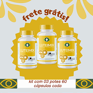 🌟✨🔆 Kit com (03 potes) Luteimix com Zeaxantina 60 cápsulas cada (FitMix) 🔆✨🌟