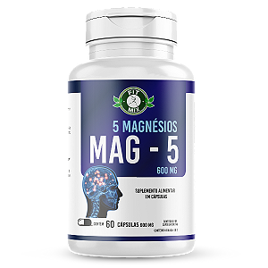 🌟 05 Magnésios (MAG-5) 600mg - 60 Cápsulas - FIT MIX 🌟