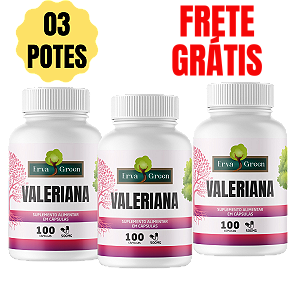 🌿 Valeriana 100 Cápsulas 500mg - ErvaGreen 🌿