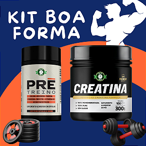 💪 KIT BOA FORMA (FIT MIX) – Pré-Treino 60 cápsulas + Creatina 300gramas 🏋️‍♂️