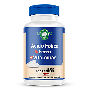 💊 Ácido Fólico + Ferro + Vitaminas 600mg – 60 cápsulas | Fit Mix