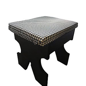 Banco de Preto Velho Estofado Sem Gaveta