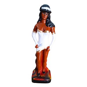 Maria Navalha Com Vestido em Gesso 20 CM - Branca
