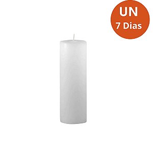 Vela 7 Dias Branca 260g – Parafina Pura, Alta Qualidade
