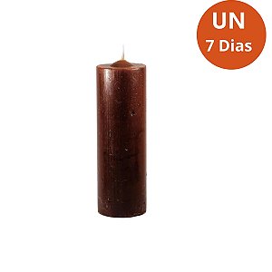 Vela 7 Dias Marrom 260g – Parafina Pura, Alta Qualidade