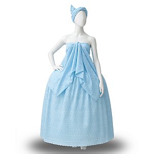 Conjunto Lesie Azul Claro 3 peças - Umbanda e Candomblé