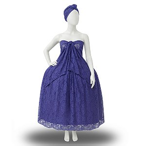 Conjunto de Renda 3 Peças Roxo - Umbanda e Candomblé