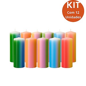 Kit 12 Vela 7 Dias Cigana 260g – Parafina Pura, Alta Qualidade
