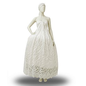 Conjunto Paetê Branco 3 Peças - Umbanda e Candomblé