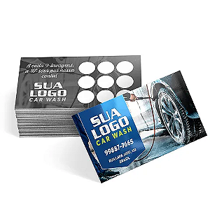 CARTÕES DE VISITA COUCHÊ 300G VERNIZ UV TOTAL FRENTE 4x1 - 1000 Unidades