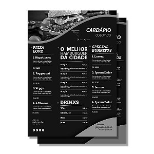 CARDÁPIOS  - AP 180G - 30X42CM 1x1- 100 UNI