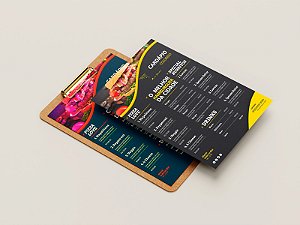 CARDÁPIOS  - KRAFT 250G - 10,5X30CM 4x4- 100 UNI