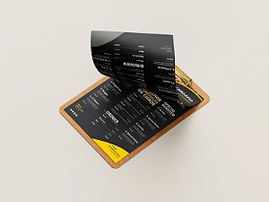 CARDÁPIOS  - SUPREMO 250G - 10,5X30CM 4x1- 100 UNI