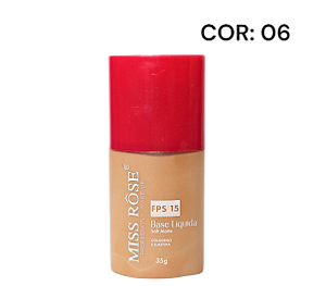 Base Líquida Soft Matte FPS 15 - COR:06 Miss Rôse