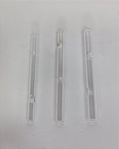 Piteira de Vidro grande lisa 6mm ATACADO Kit com 10