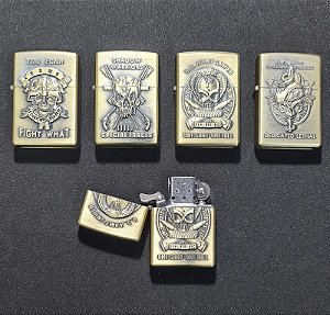 Isqueiro Estilo Zippo de metal Soldiers Gun