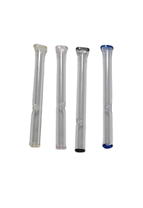 Piteira de vidro com bocal colorido Atacado Kit com 5 unidades