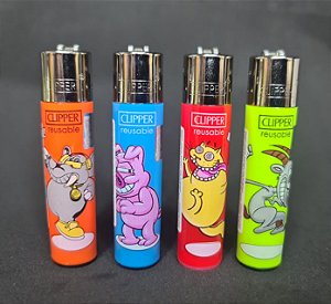 Isqueiro Clipper atacado coleção nova Crazy Farm 2 com 24 unidades