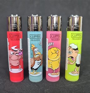 Isqueiro Clipper atacado coleção nova Crazy Farms 3 com 24 unidades