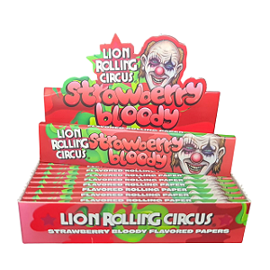 Seda Saborizada morango King Size Lion Rolling Circus Strawberry Bloody