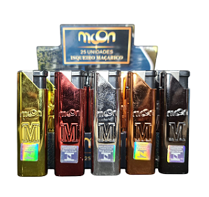 Maçarico Moon de metal caixa com 25 unidades recarregável