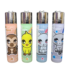 Isqueiro Clipper atacado coleção nova Cute Pets com 24 unidades