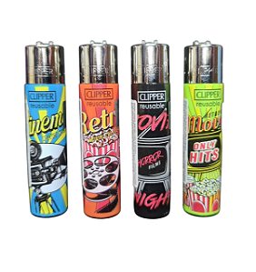 Isqueiro Clipper atacado coleção nova Hobby Mix com 24 unidades