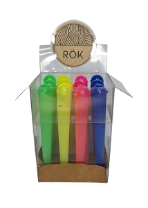 Caixa porta Cigarro ROK Tubete mocó com 12 unidades Neon