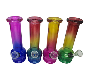 Bong de vidro grosso médio colorido