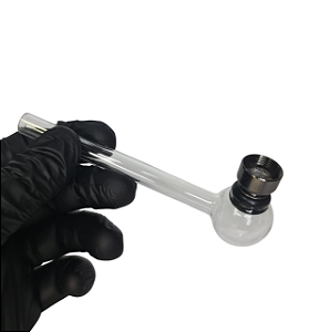 Pipe de vidro hibrido com bowl de metal pipe para hash