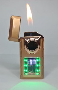 Isqueiro Elétrico Premium com Display Digital LED e Acendimento Inteligente A42