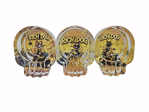 Cinzeiro de vidro caveira Estampado Rick Dog NOVIDADE