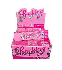 Caixa Seda Smoking Rosa Smoqueen Rose Quartz