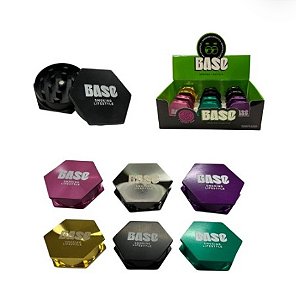 Triturador de metal Hexagonal 2 partes diversas cores Base