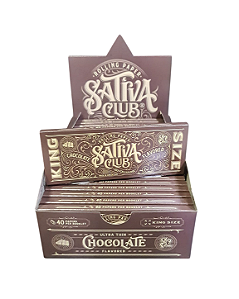 Caixa de seda celulose saborizada King size Sativa Club Chocolate