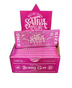 Caixa de seda celulose saborizada King size Sativa Club Chiclete