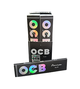 Caixa Seda OCB Premium Slim King Size C/ 50 Livretos – Original com Selo Holográfico