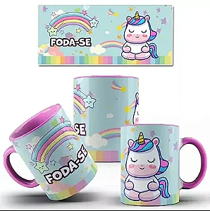 Caneca Unicórnio Indelicado Foda-se