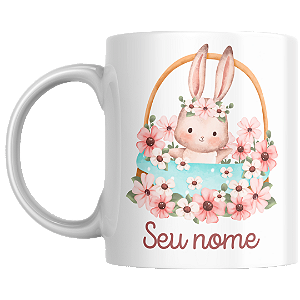 Caneca Feliz Páscoa Com Nome