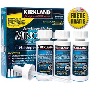 Minoxidil Kirkland 5% - 6 Meses de Tratamento-Estoque no Brasil