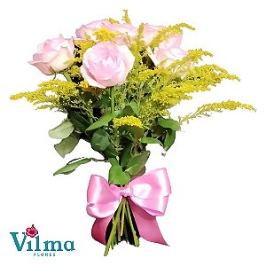 Buque 6 Rosas Cor Rosa