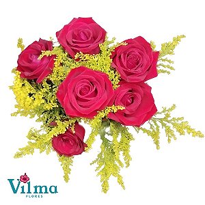 Buque 6 Rosas Cor Vermelha