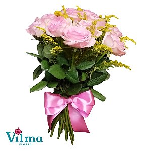 Buque 12 Rosas Cor Rosa