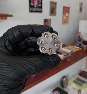 Mini dichavador de metal - Tambor de oitão 3 partes