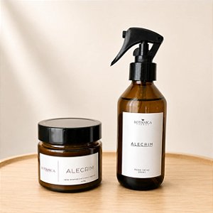Vela Perfumada + Home Spray - ALECRIM