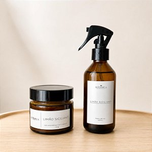 Kit Vela Perfumada + Home Spray - LIMÃO SICILIANO