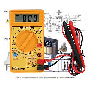 AC/DC LCD Multímetro Digital, Medidor Portátil de Alta Segurança, Voltímetro, Amperímetro, Ohm Tester, , 750 1000V amarelo