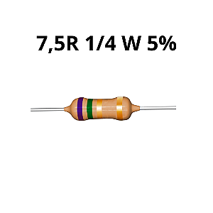 RESISTOR 7,5R 1/4 W 5 %