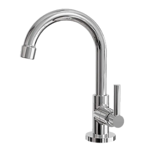 Torneira Banheiro Lavatório Bica Móvel 1/4 Volta C-34 Metal Inox Cromado